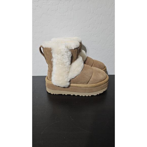 UGG Classic Chillapeak Chestnut Suede Shearling Boots 1144046 Women's Size 6 NEW - Picture 3 of 4